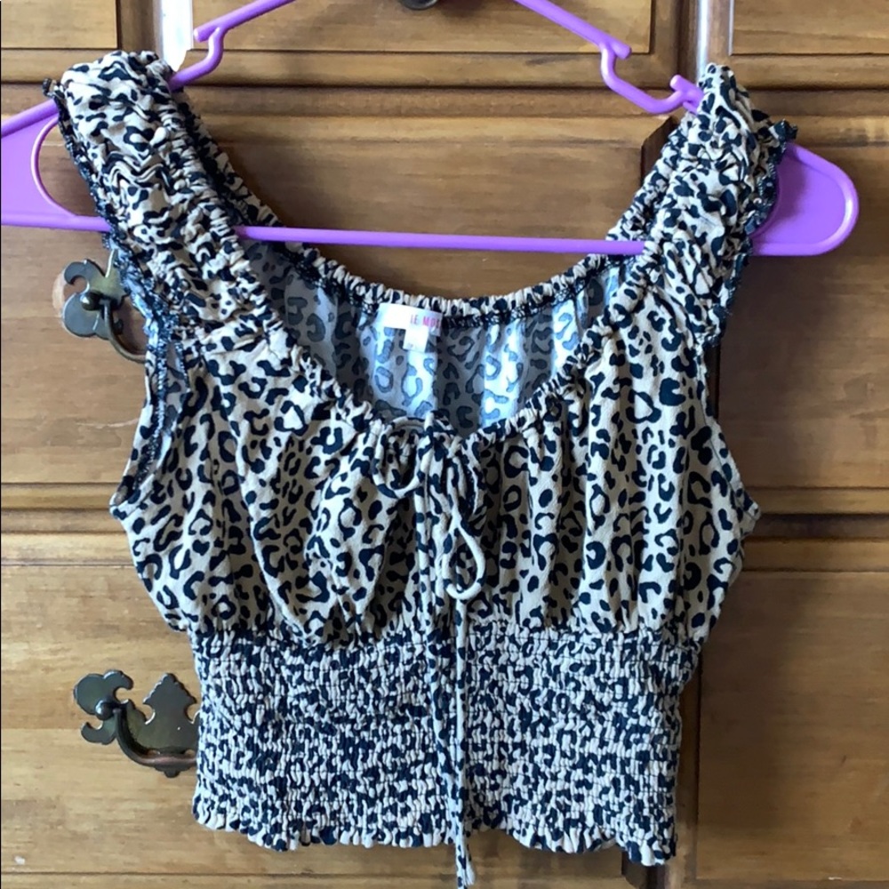 Leopard crop top